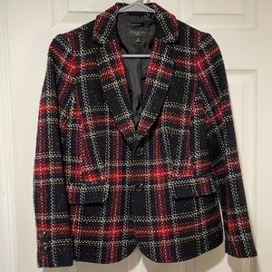 Talbots Aberdeen Plaid Stitched Blazer